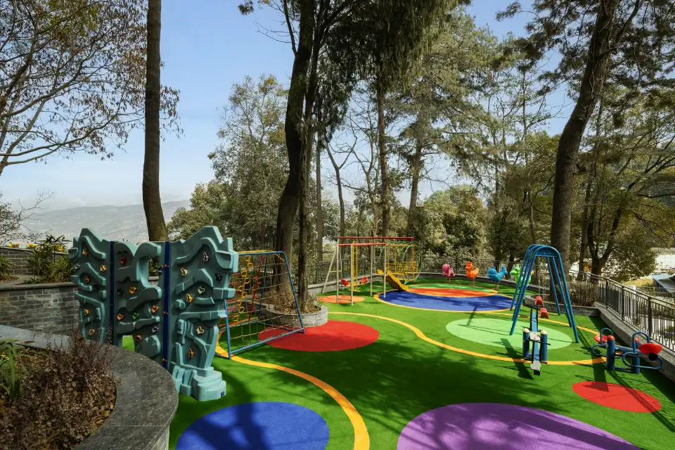 Children’s play area overlooking the valley
