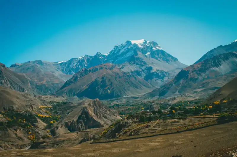 Mountain valley on the road to Muktinath